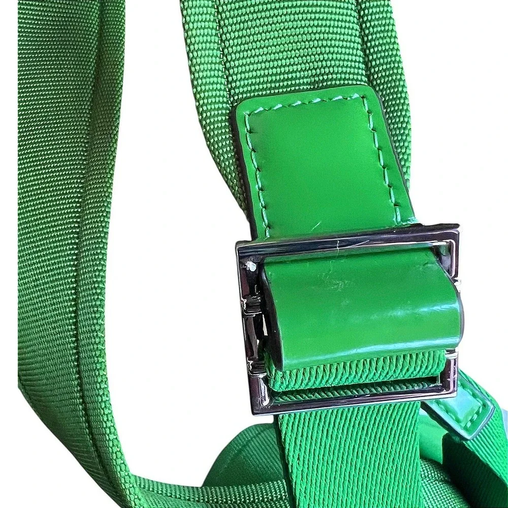 Kate Spade New York Green Nylon‎ Mini Backpack Silver Hardware K4650